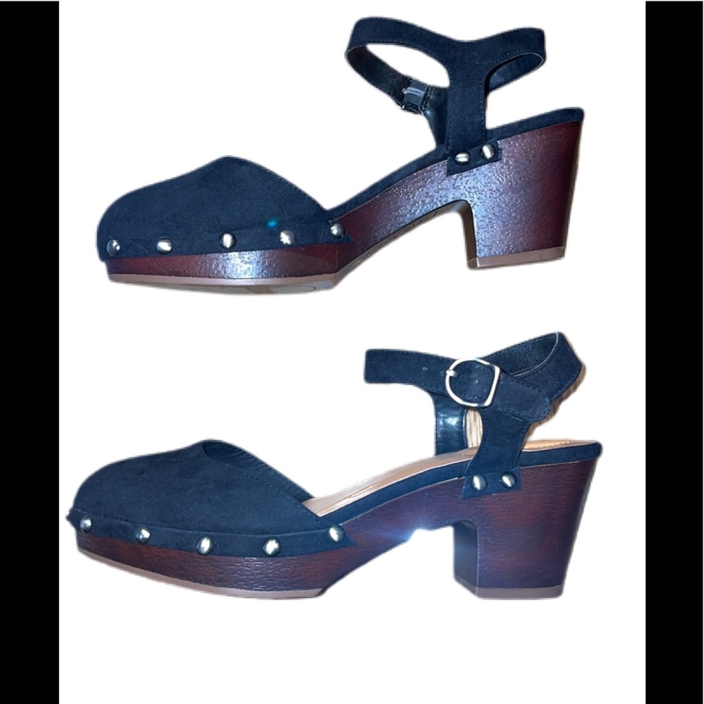 STYLE & co black clog Mary Jane heels size 8.5 NWOB